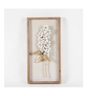 2 piece White and Gold Flower Bouquet Wall Plaque