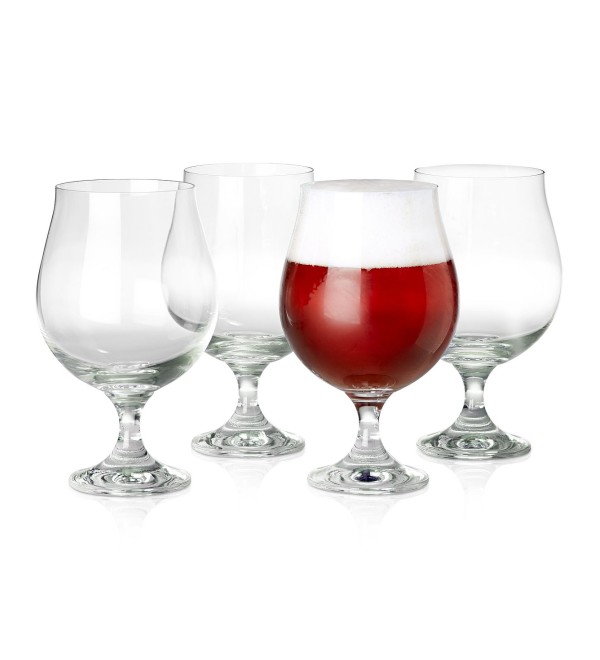 Stemmed Beer Glasses, Set of 4