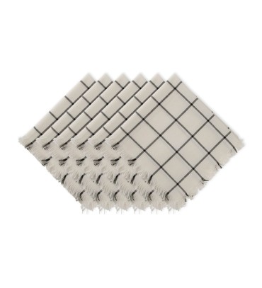 Check Fringed Napkin...