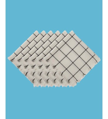 Check Fringed Napkin...