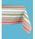 Warm Stripe Tablecloth 60