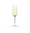 Angled Crystal Champagne Flutes, Set of 2, 8 Oz