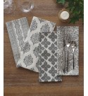 Everyday Casual Prints Assorted Cotton Fabric Napkins - Set of 24