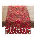 Collection Holiday Christmas Tree Cutwork Table Runner