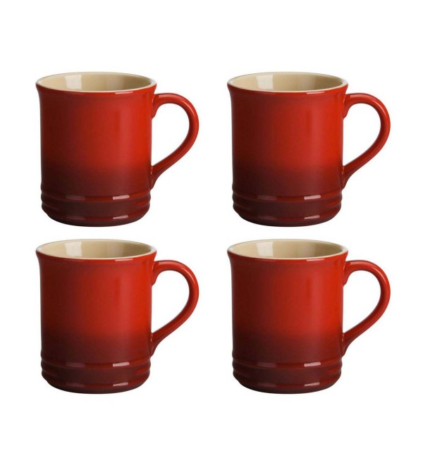 14 oz. Stoneware Set of Four Coffee Mugs