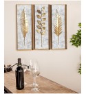 Contemporary Floral Wall Decor, Set of 3