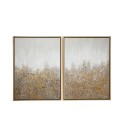 Multimedia and Abstract Art Paintings with Glitter, Set of 2