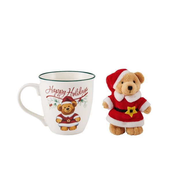 Happy Holidays Bear and Mug Set, 2 Pieces