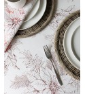 Glistening Metallic-Print Tablecloth, 60