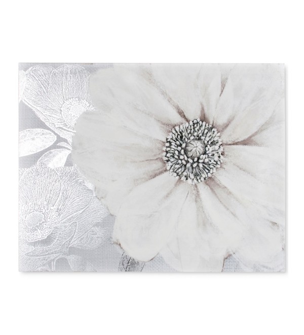 Grey Bloom Canvas Print