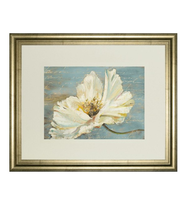 White Peony Framed Print Wall Art - 34