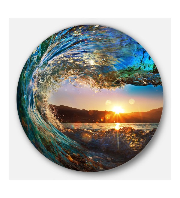 Seashore Metal Circle Wall Art - 23